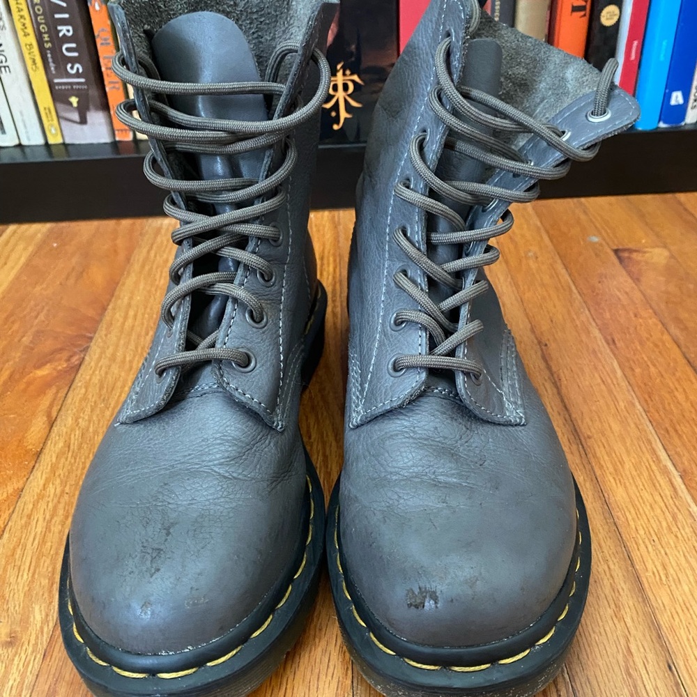 Dr. Martens Grey Pascal 8 eye boot size US women’s 8